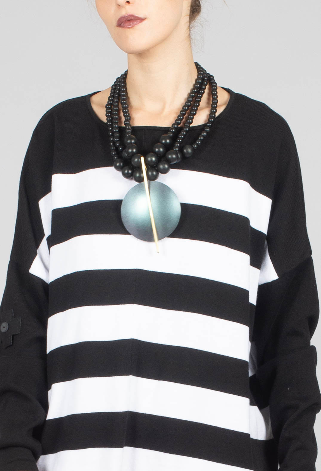 Knitted Box Jumper in Block Stripe