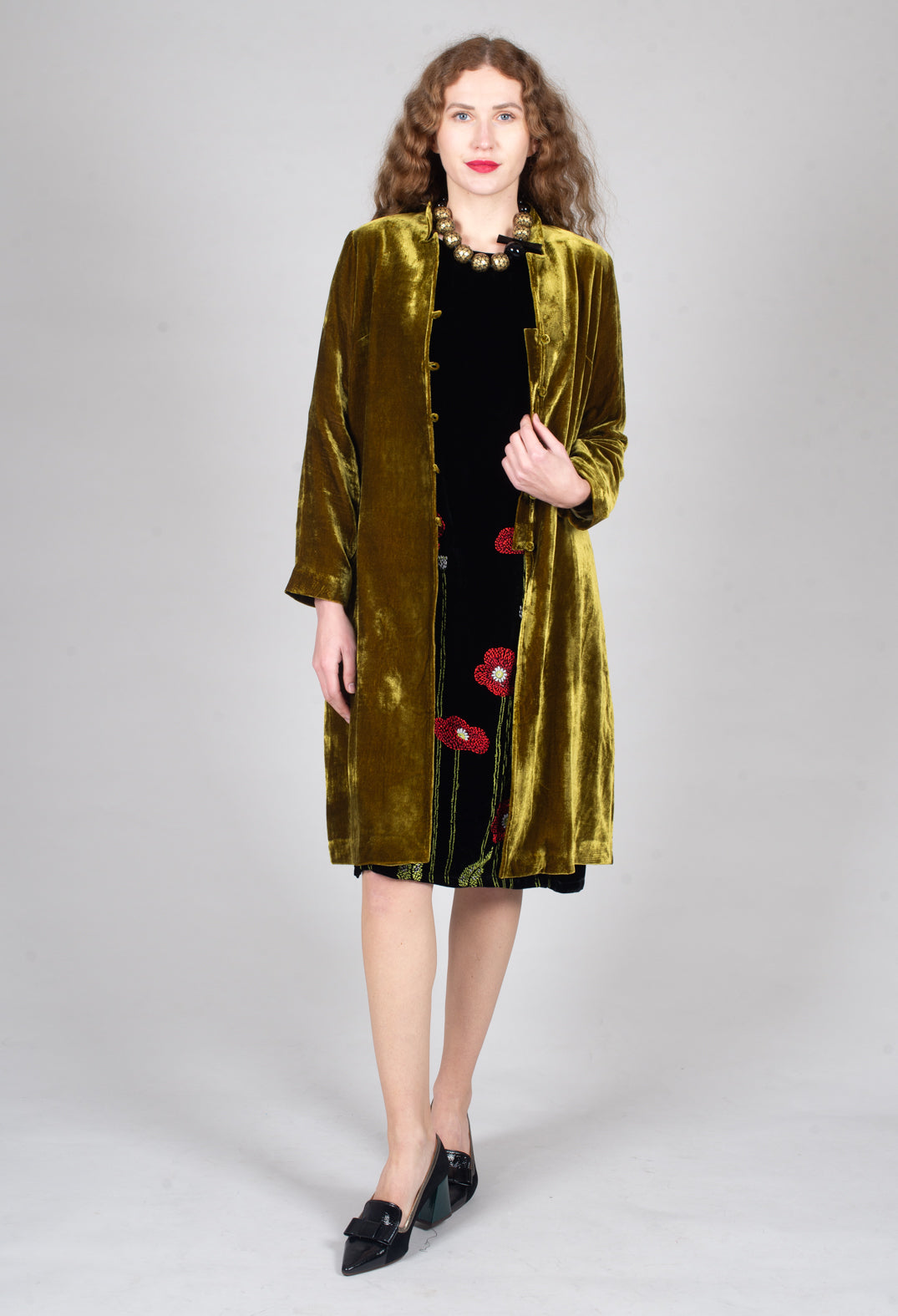 Oriana Dress in Poppy Black