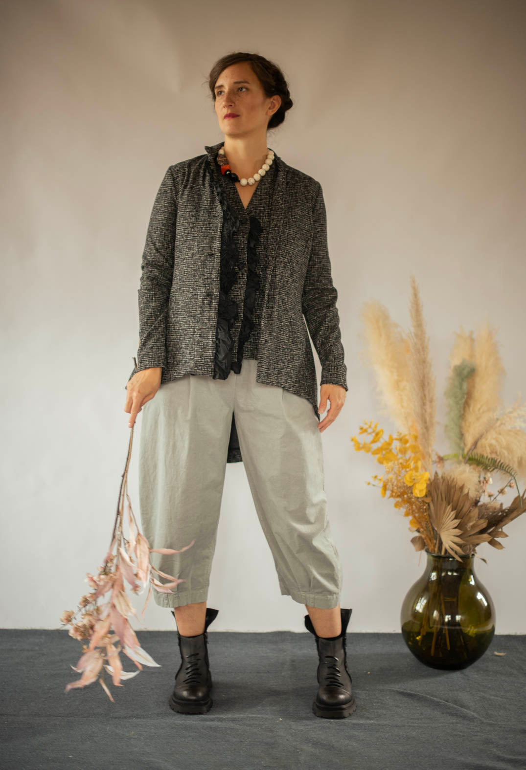 Bianco V Trousers in Nebbia