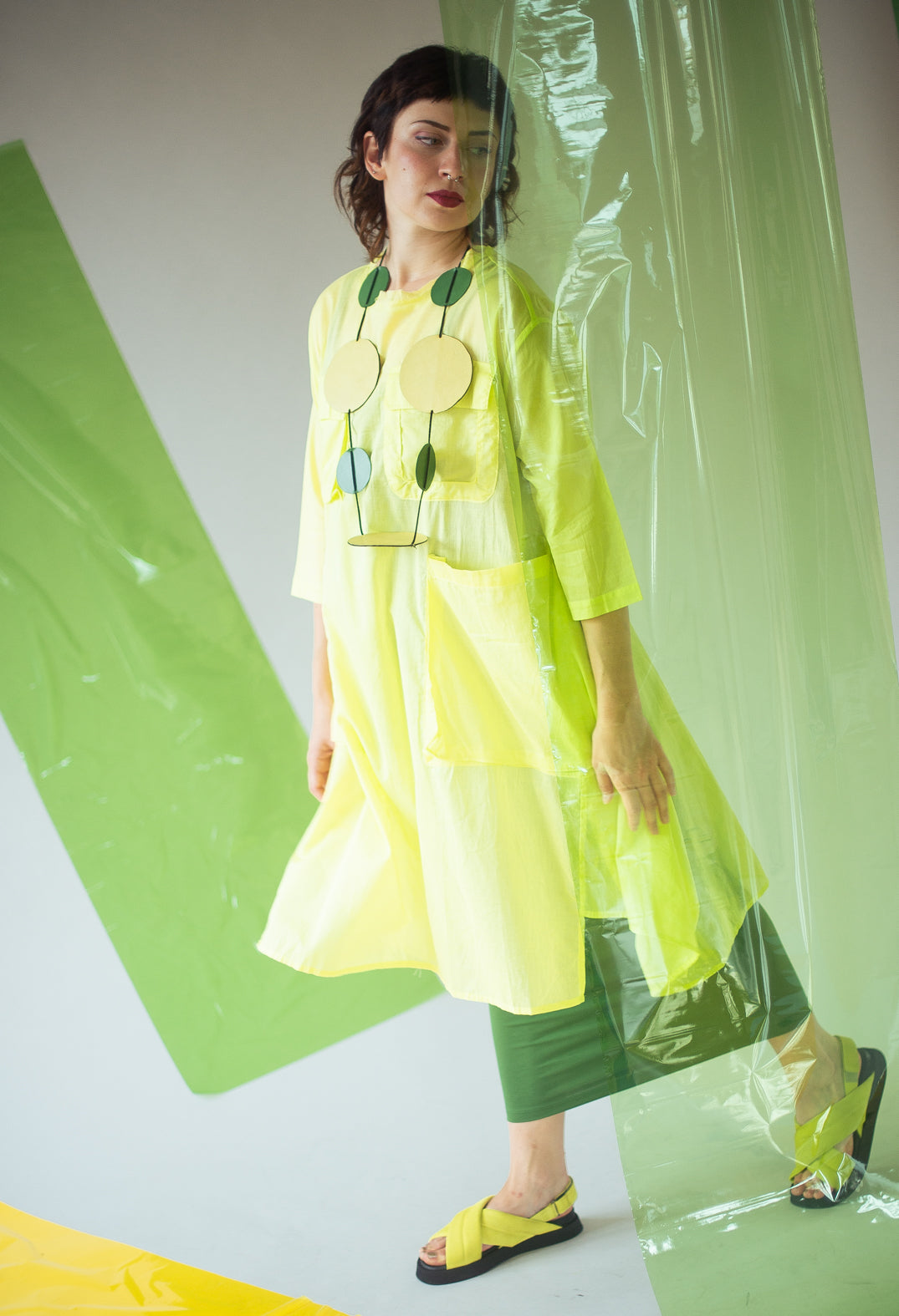 Elasticated Jersey Skirt in Green