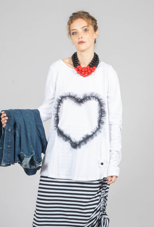 Heart Shirt in White