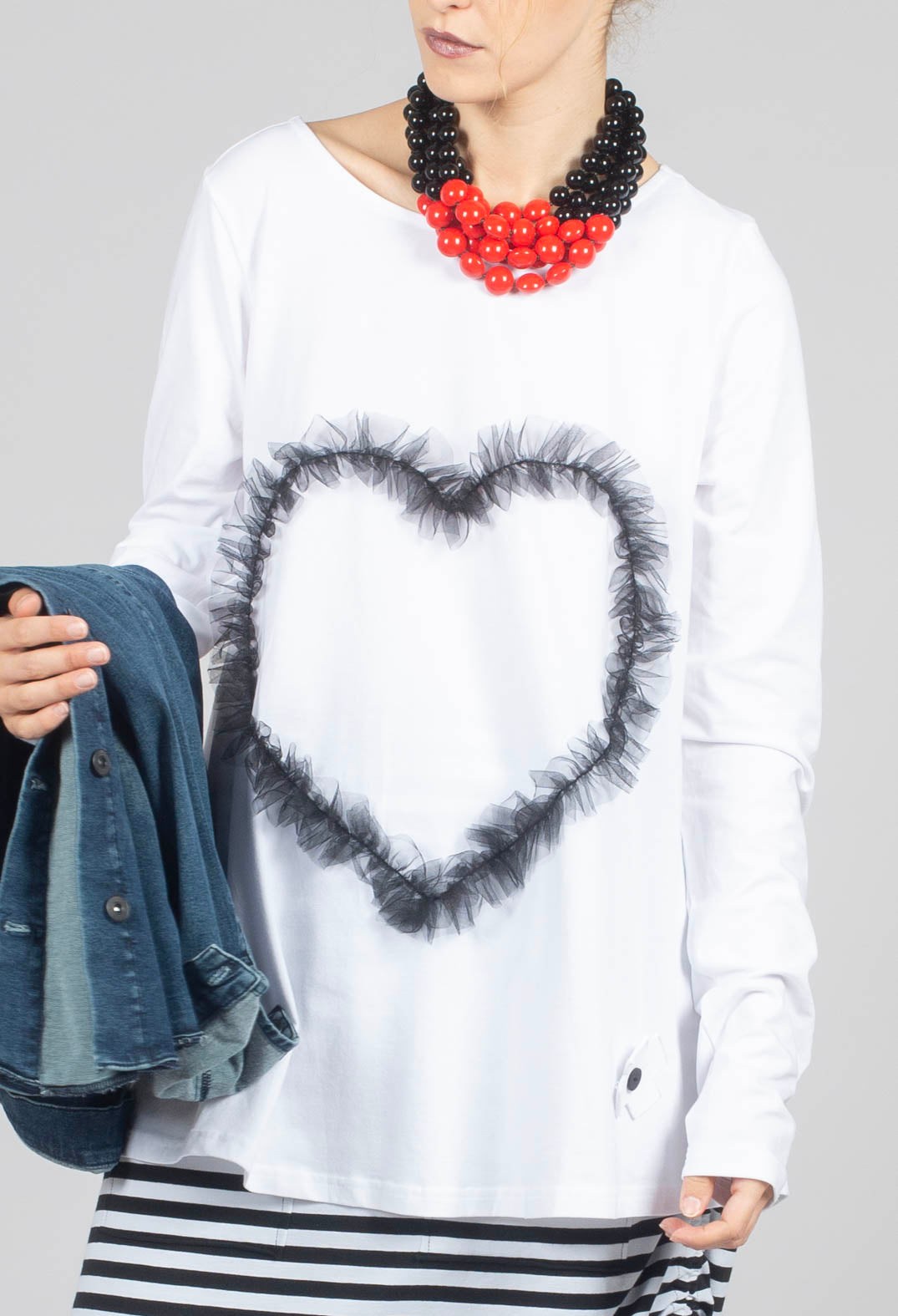 Heart Shirt in White