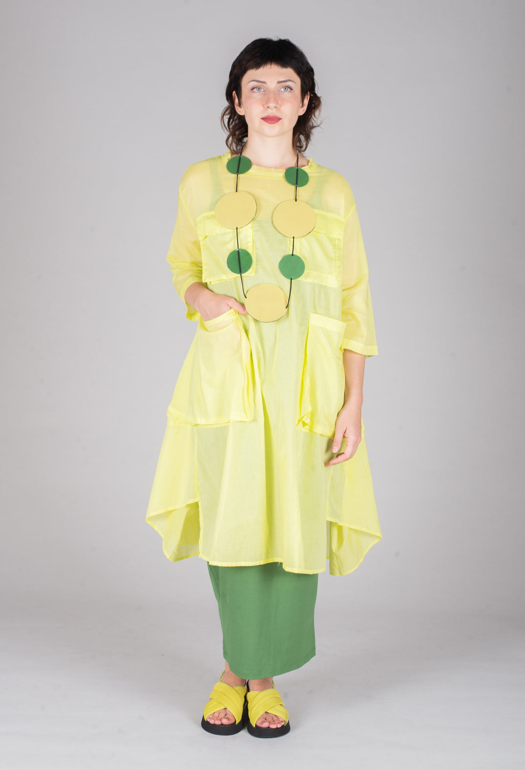 Elasticated Jersey Skirt in Green