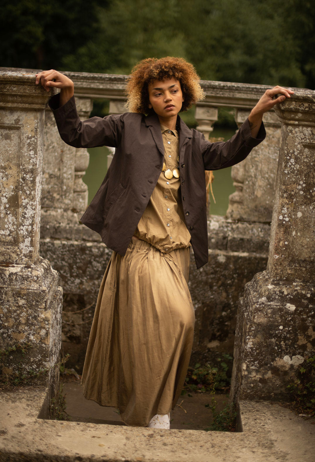 Loose Blazer WG in Brown