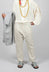 Raw Hem Trouser in Original Beige