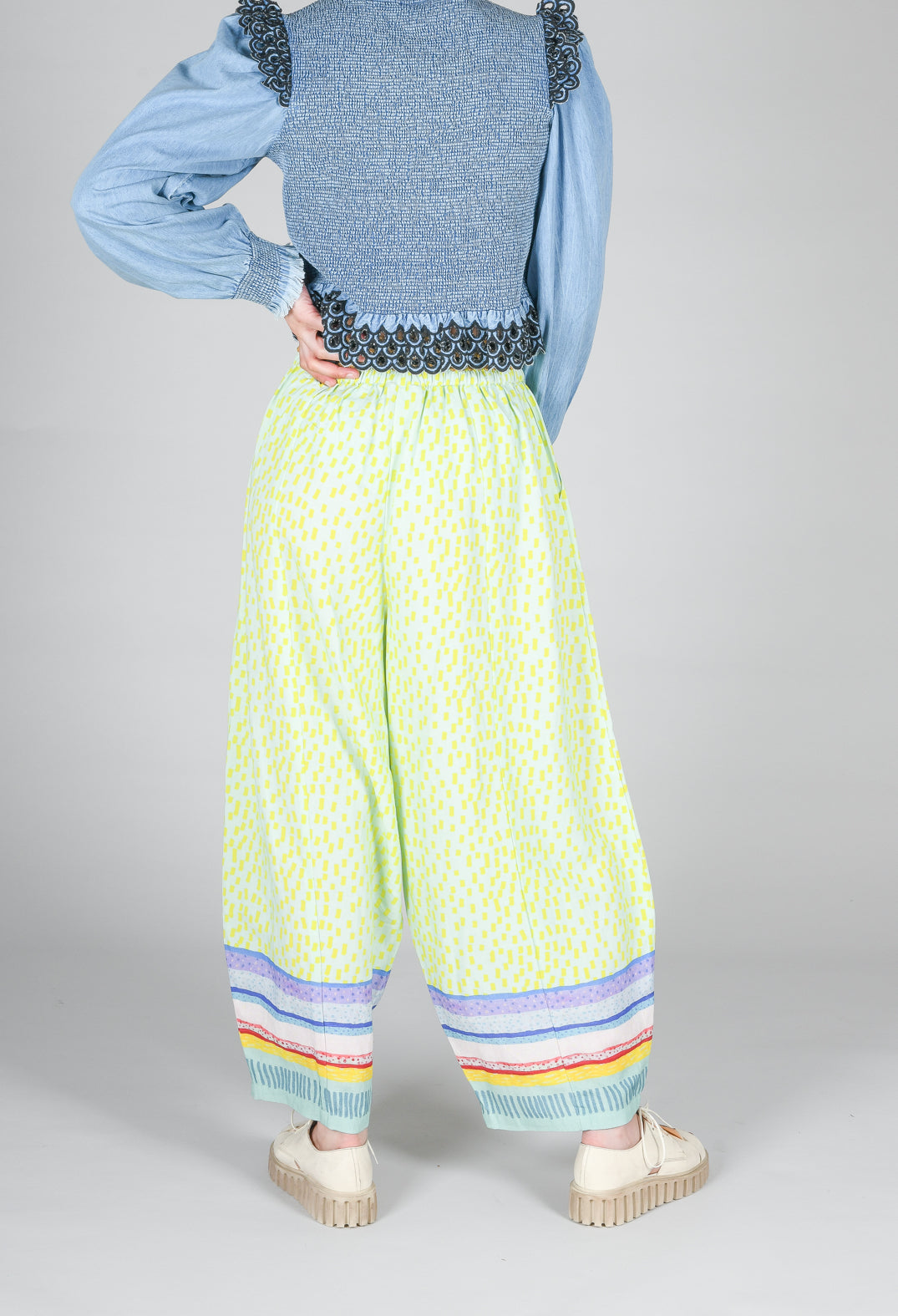 Balloon Style Trousers in Blue