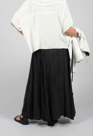 Pleated Full Skirt in Original Black