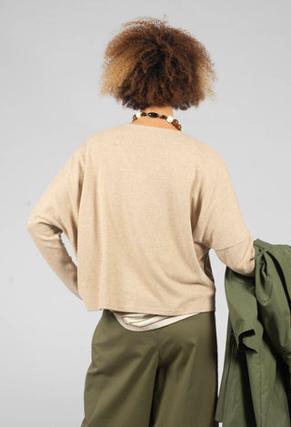V-Neck Cardigan in Sand