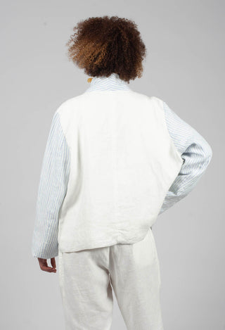 Oversized Sleeve Jacket in Original Stripe Blue