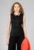 Simply Pleat V Tank in Black