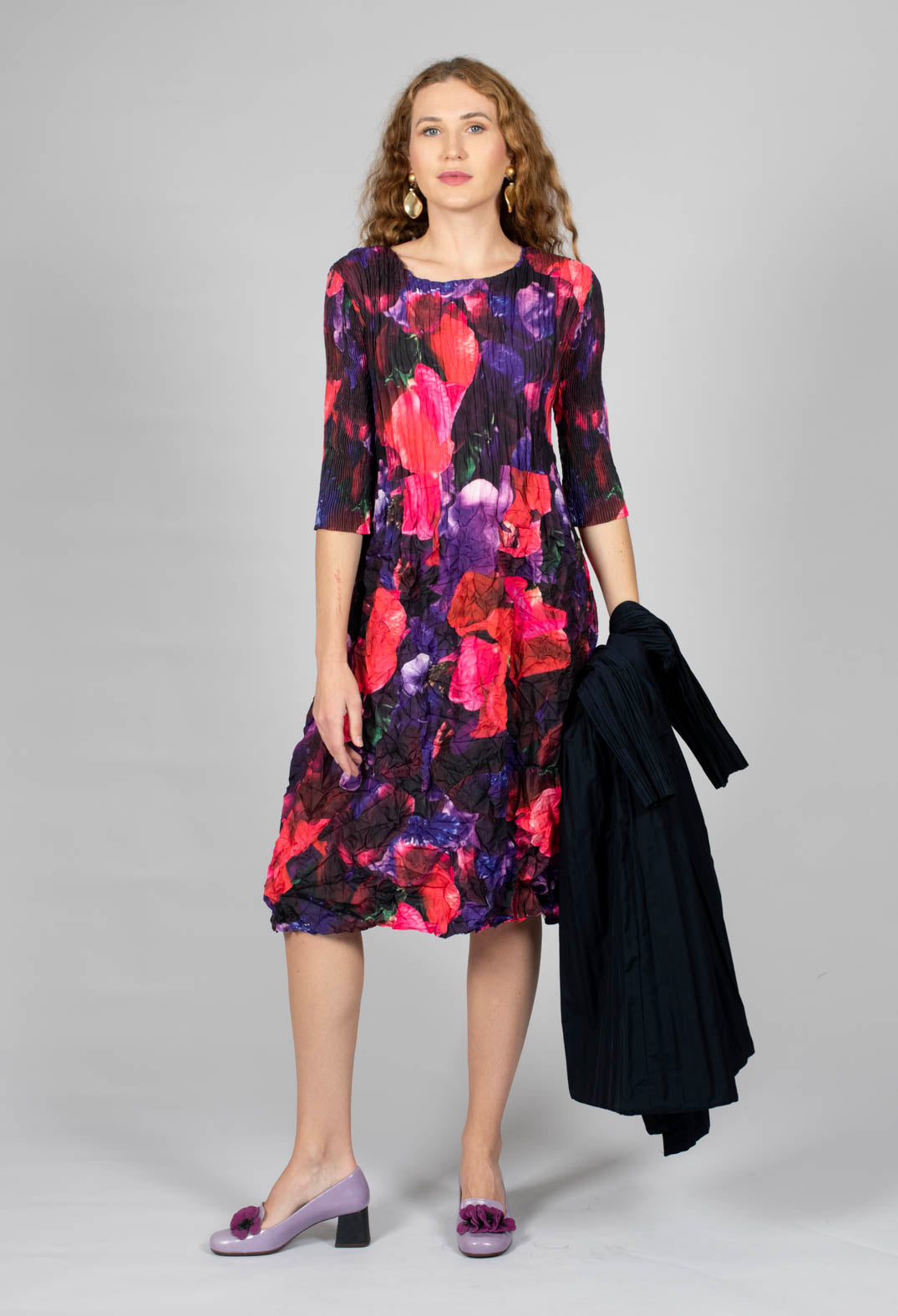 Three Quarter Smash Dress in Sweet Pea