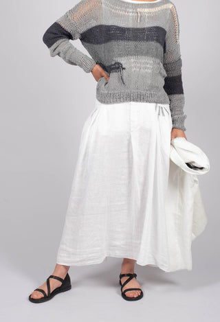 Linen Skirt in Off White