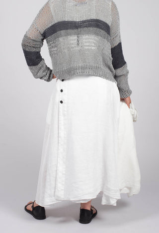 Linen Skirt in Off White