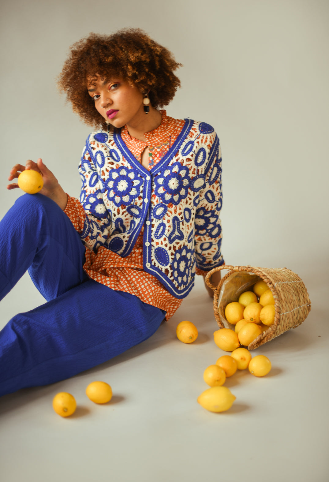 Bohemian Style Blouse in Orange