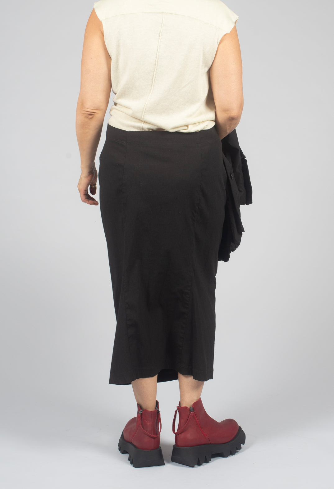 Pull On Ruched Pencil Skirt in Turf - 1210305