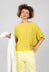 Drop Shoulder Short Sleeve Top in Yellow