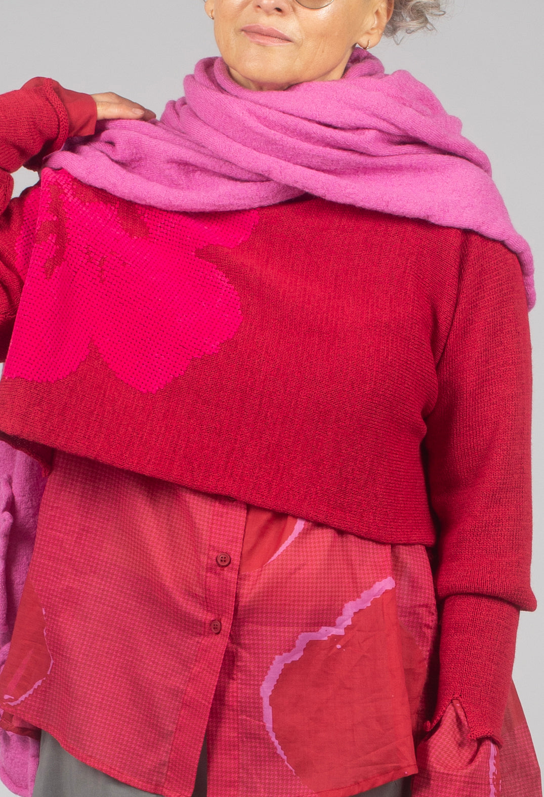 Cropped Jumper in Rose with Lotusflock - 3720705