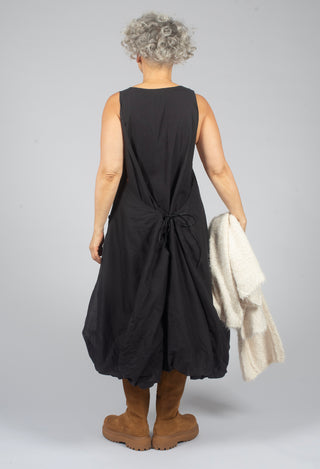 Sleeveless Dress with Drawstring Pockets in Turf Paper - 1550905