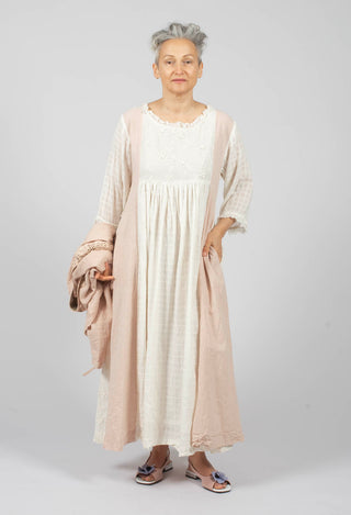 Maina Dress in Broderie Ecru