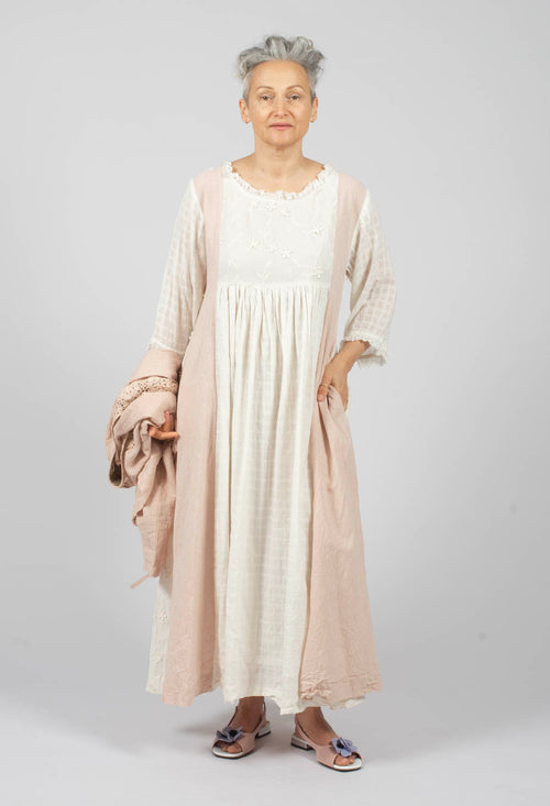 Maina Dress in Broderie Ecru