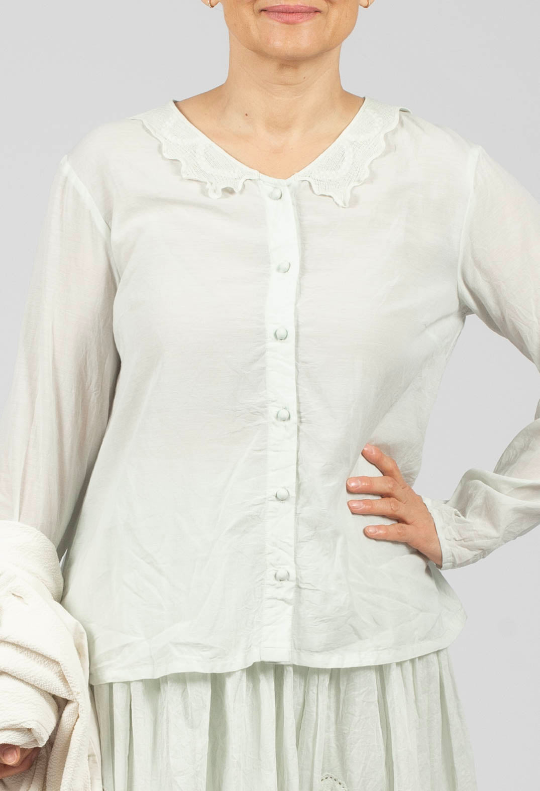 Agna Blouse in Soft Jade