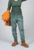 Slim Fit Trousers with Ruched Leg in Pine Reverse - 2120104