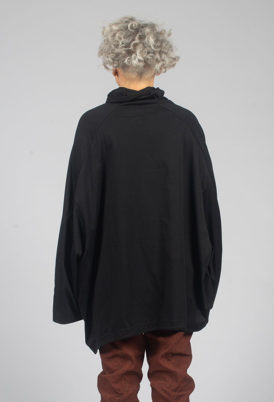 Longline Jersey Top in Waikiki Black Print - 2300905