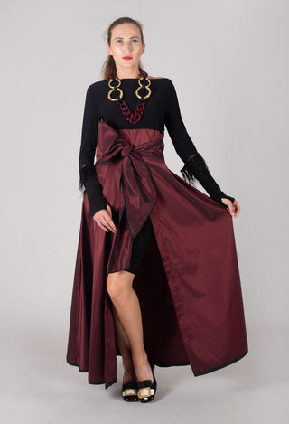 Dress Kivi2 In Black Burgundy