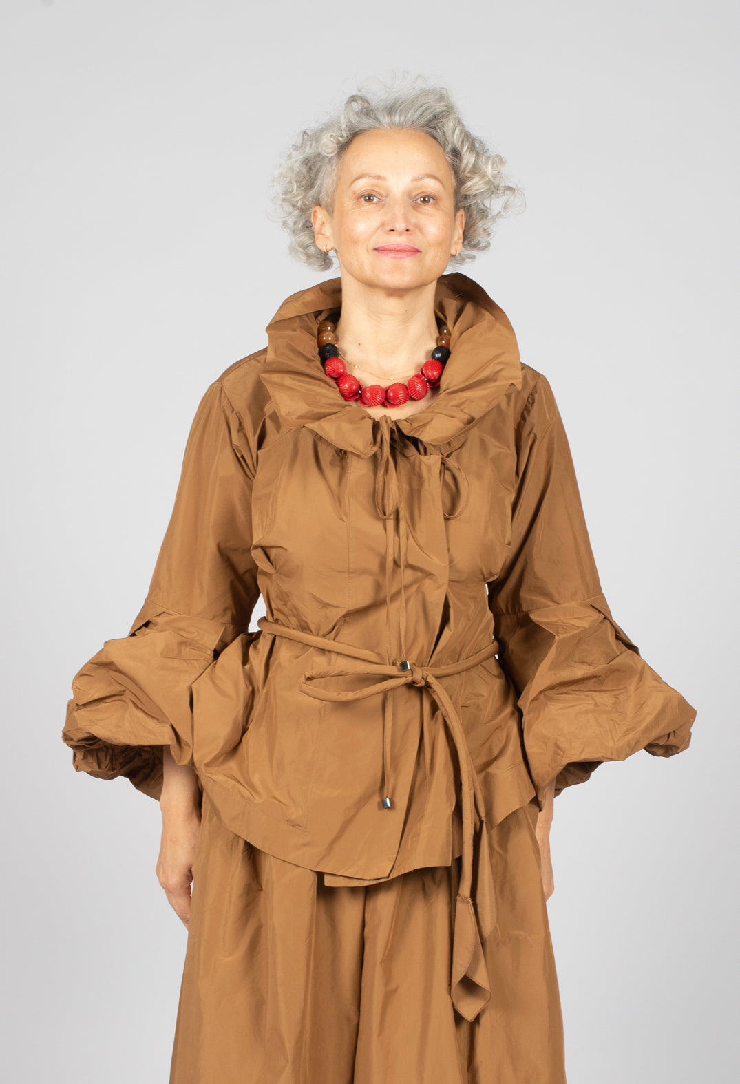 Feature Collar Jacket in Brown