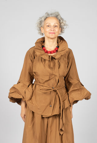 Feature Collar Jacket in Brown