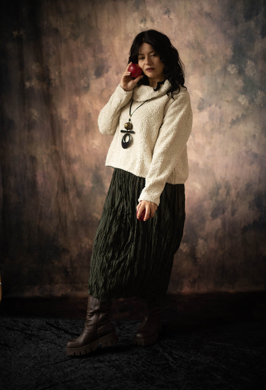 Regan dress in Lorbeer