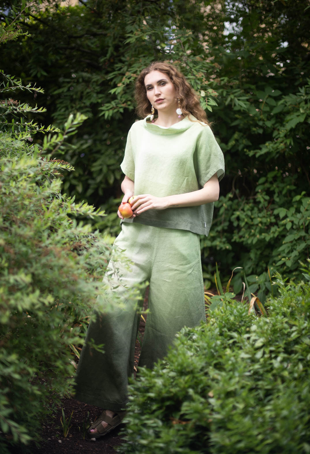 High-Waisted Maki Pants in Spring Green