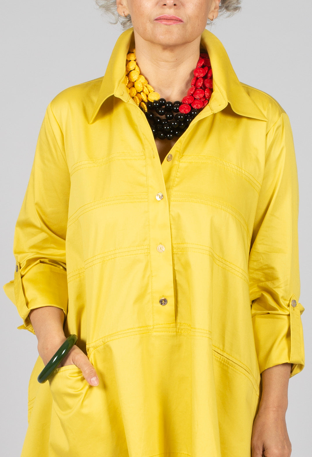 Horizontal Line Shirt in Gold
