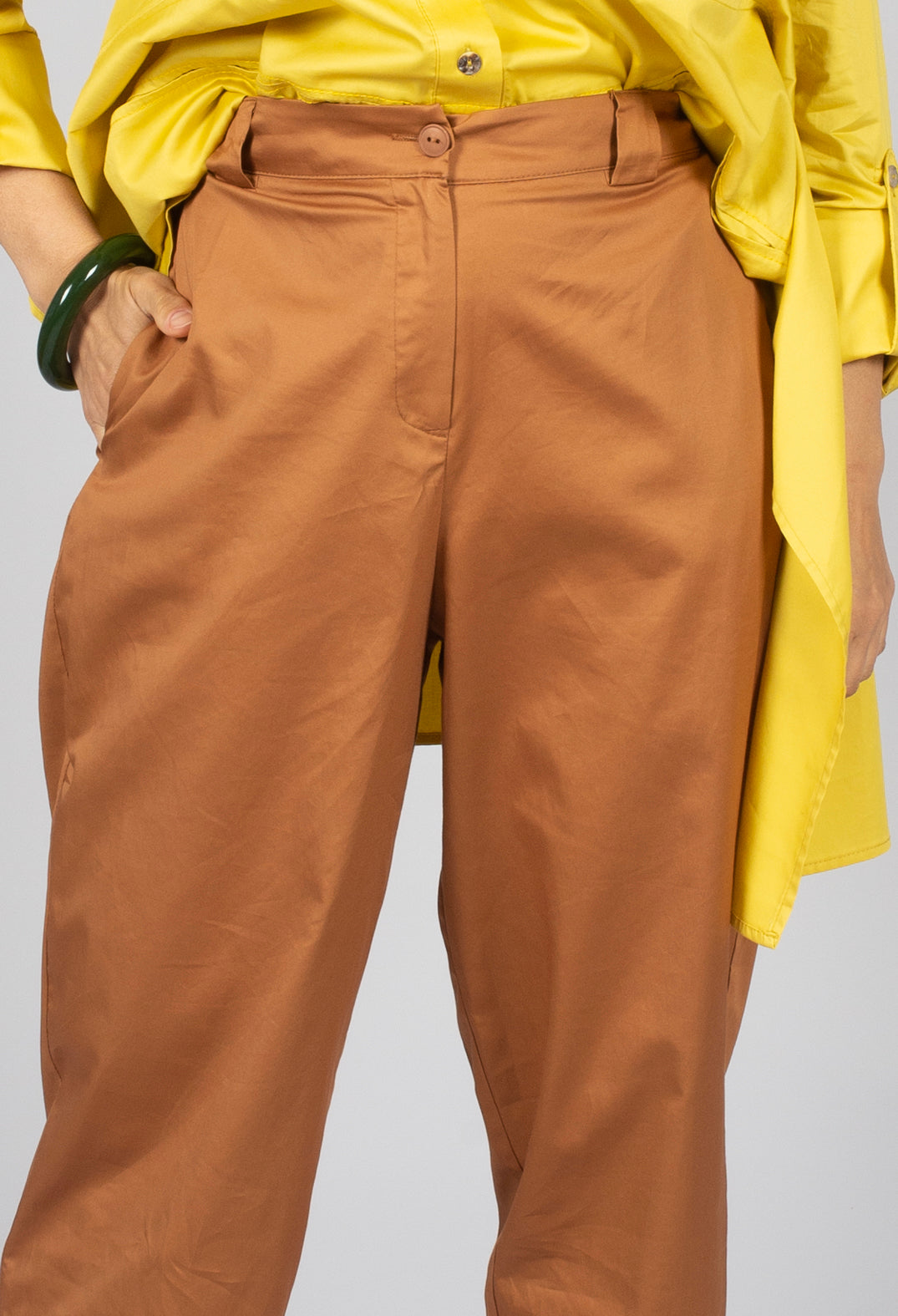Straight Leg Trouser in Bronze
