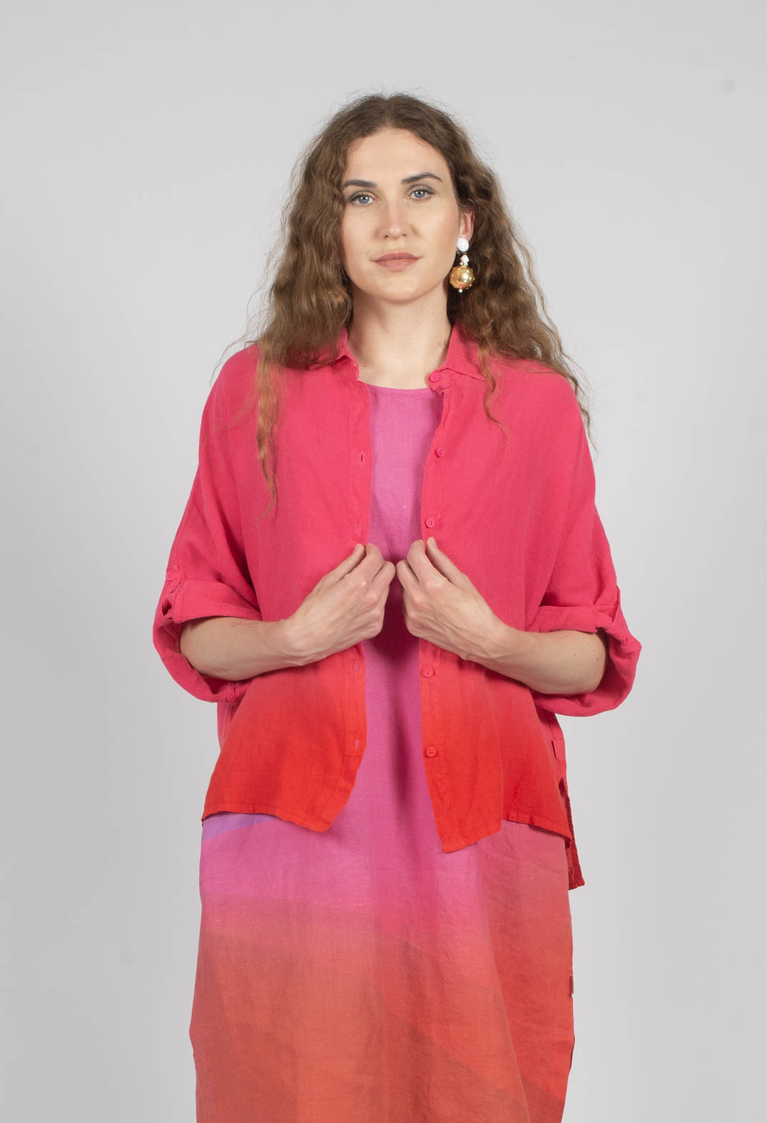 Tege Blouse in Laser Pink