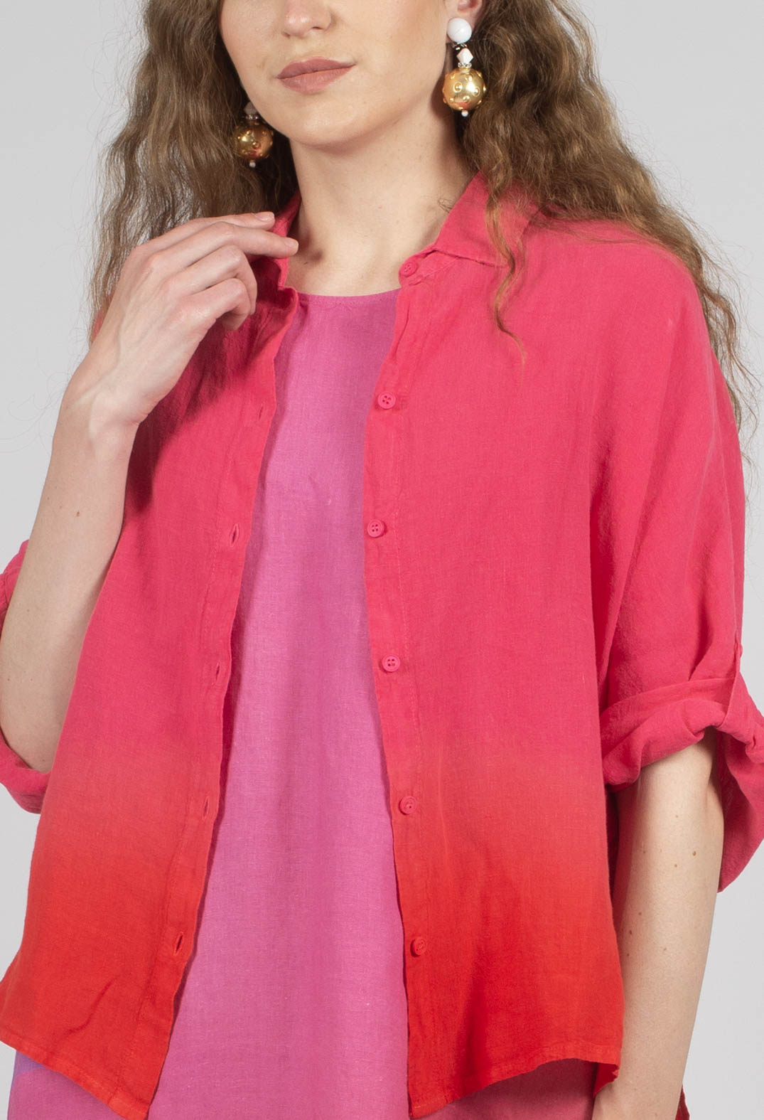 Tege Blouse in Laser Pink