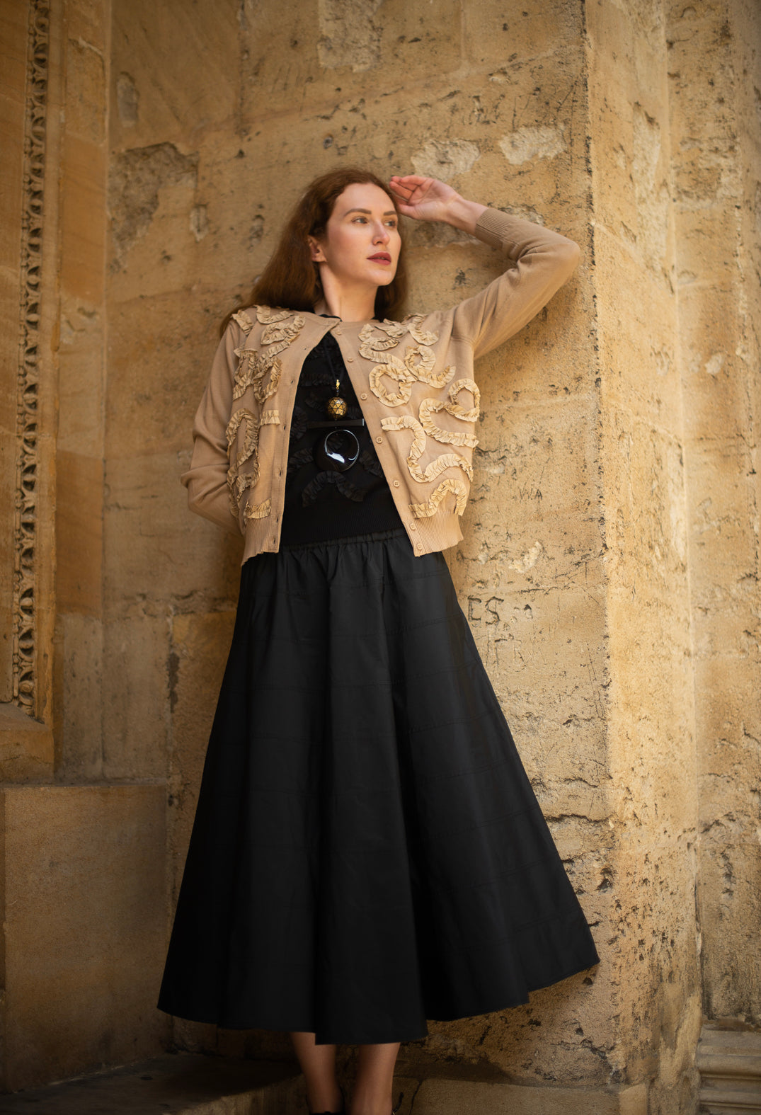 Cropped Jumper in Nero