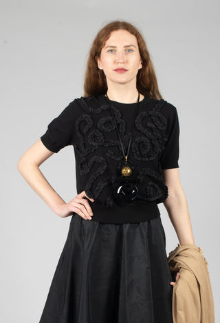 Cropped Jumper in Nero
