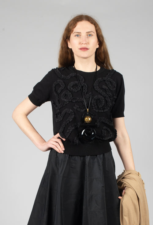 Cropped Jumper in Nero