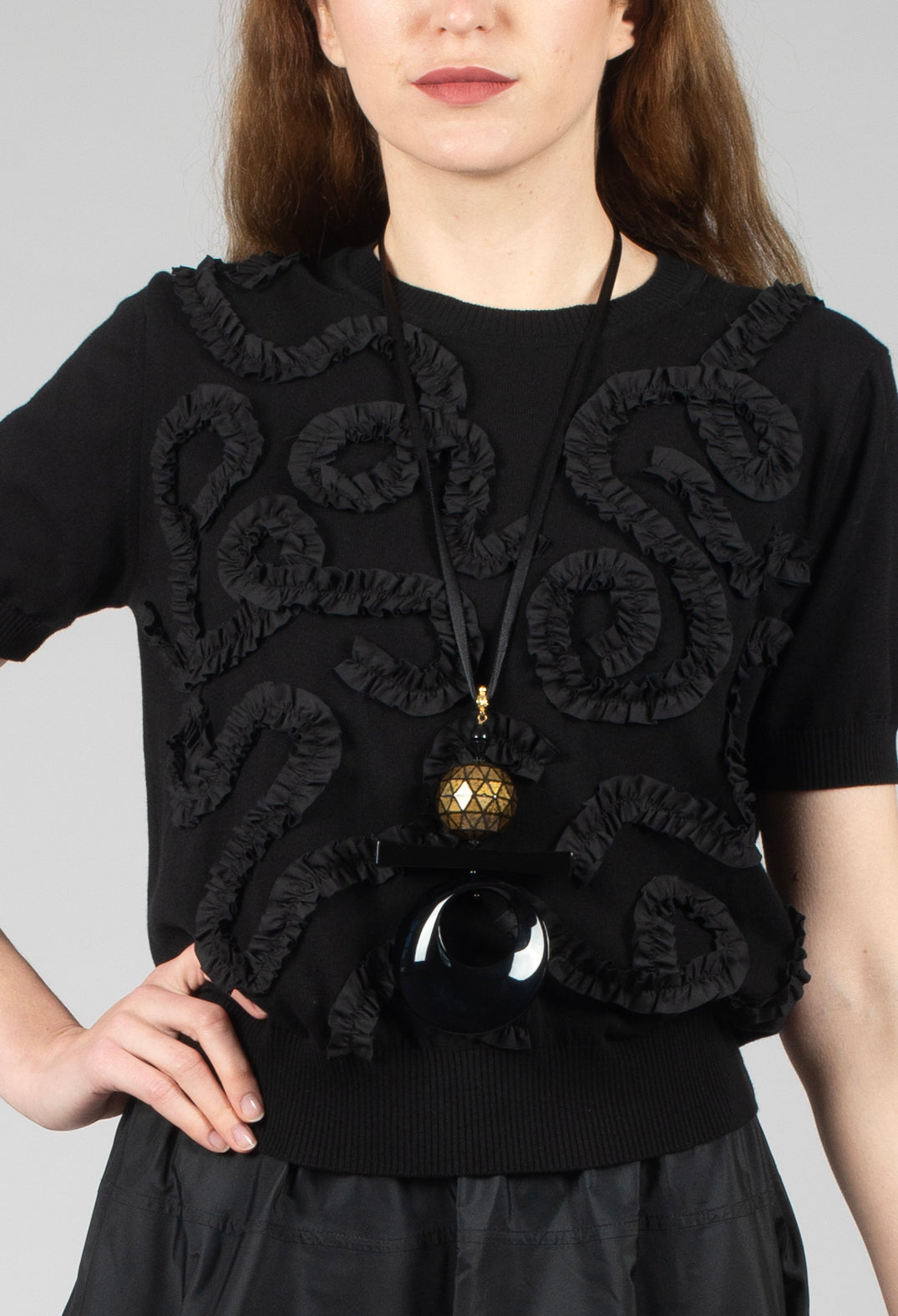 Cropped Jumper in Nero