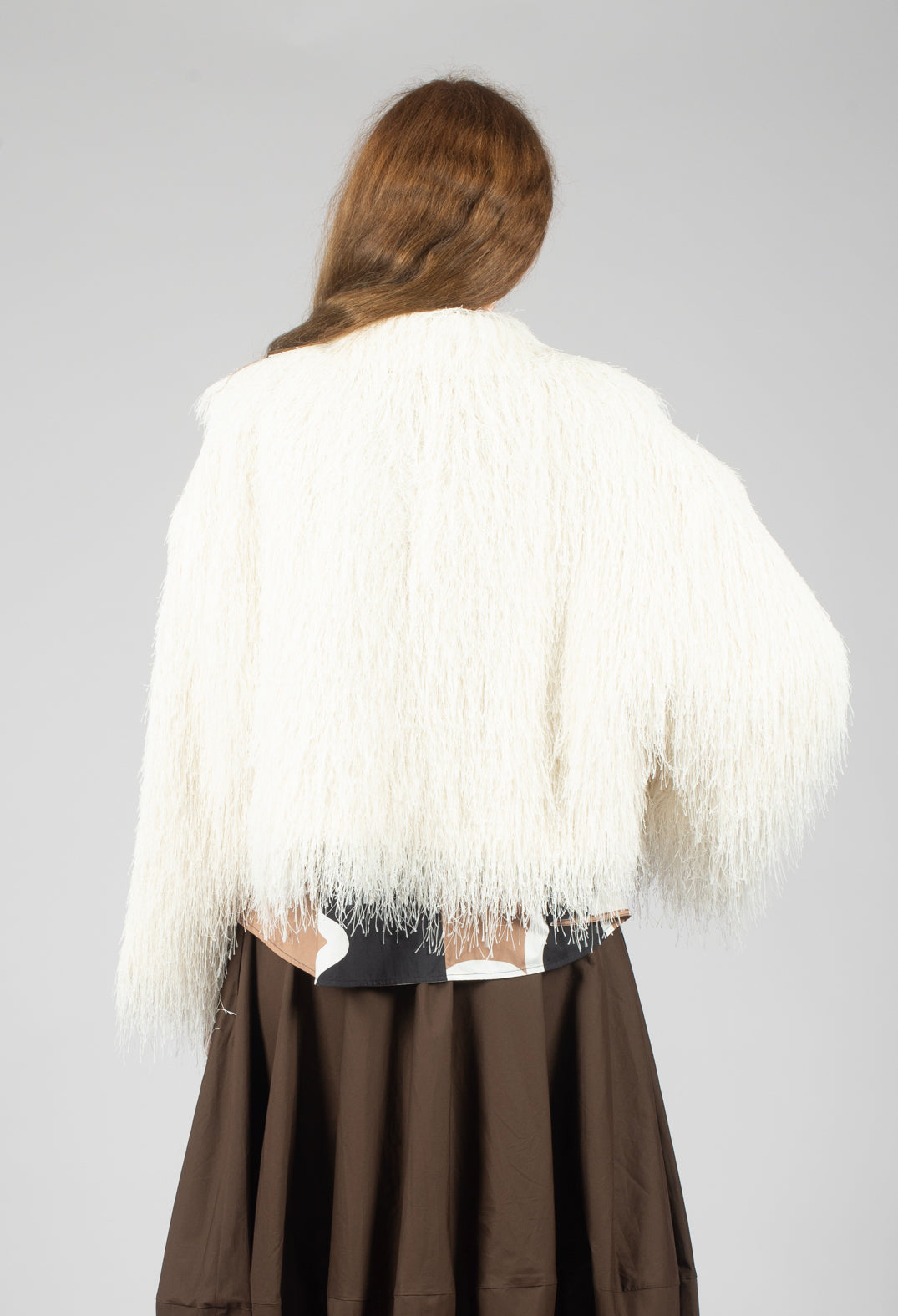 Fringe Jacket in Off White