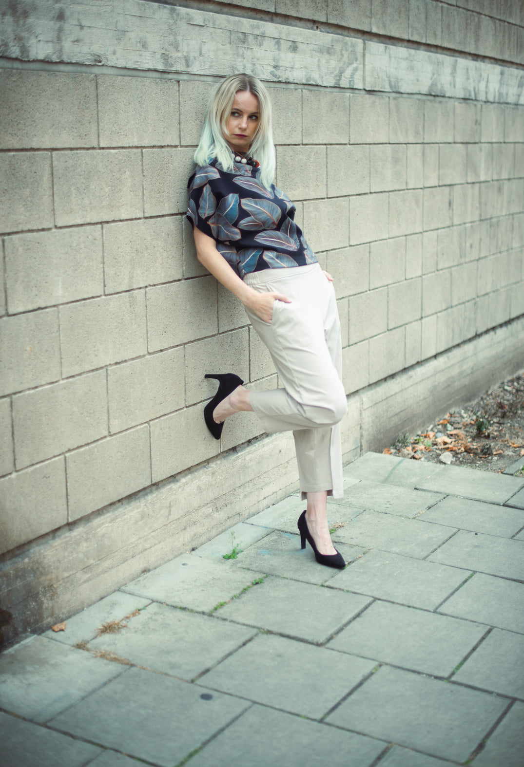Oler Top in Black Grey and Brown
