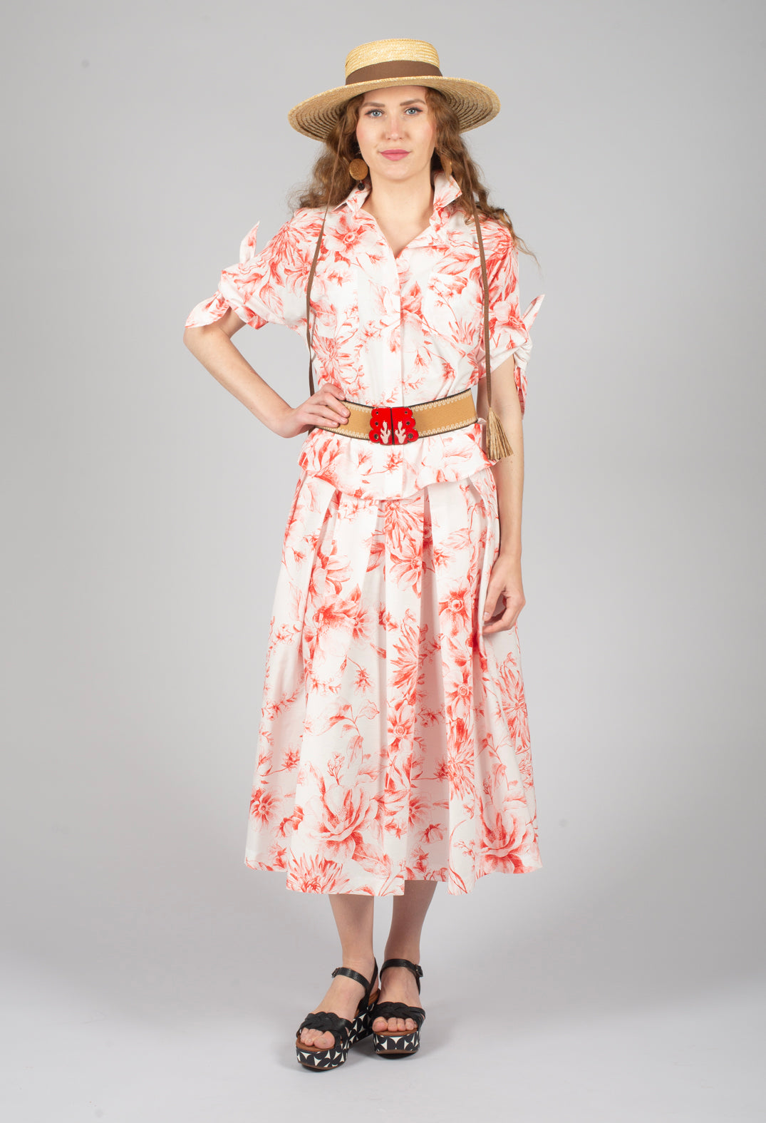 Iris Skirt in Rosso