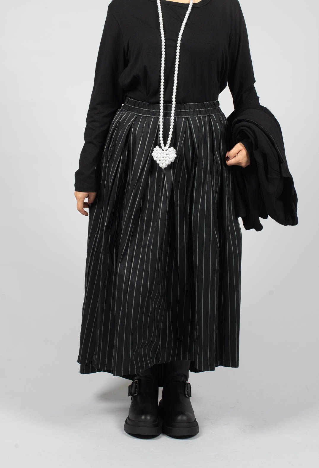 A New T Skirt in Pinstripe