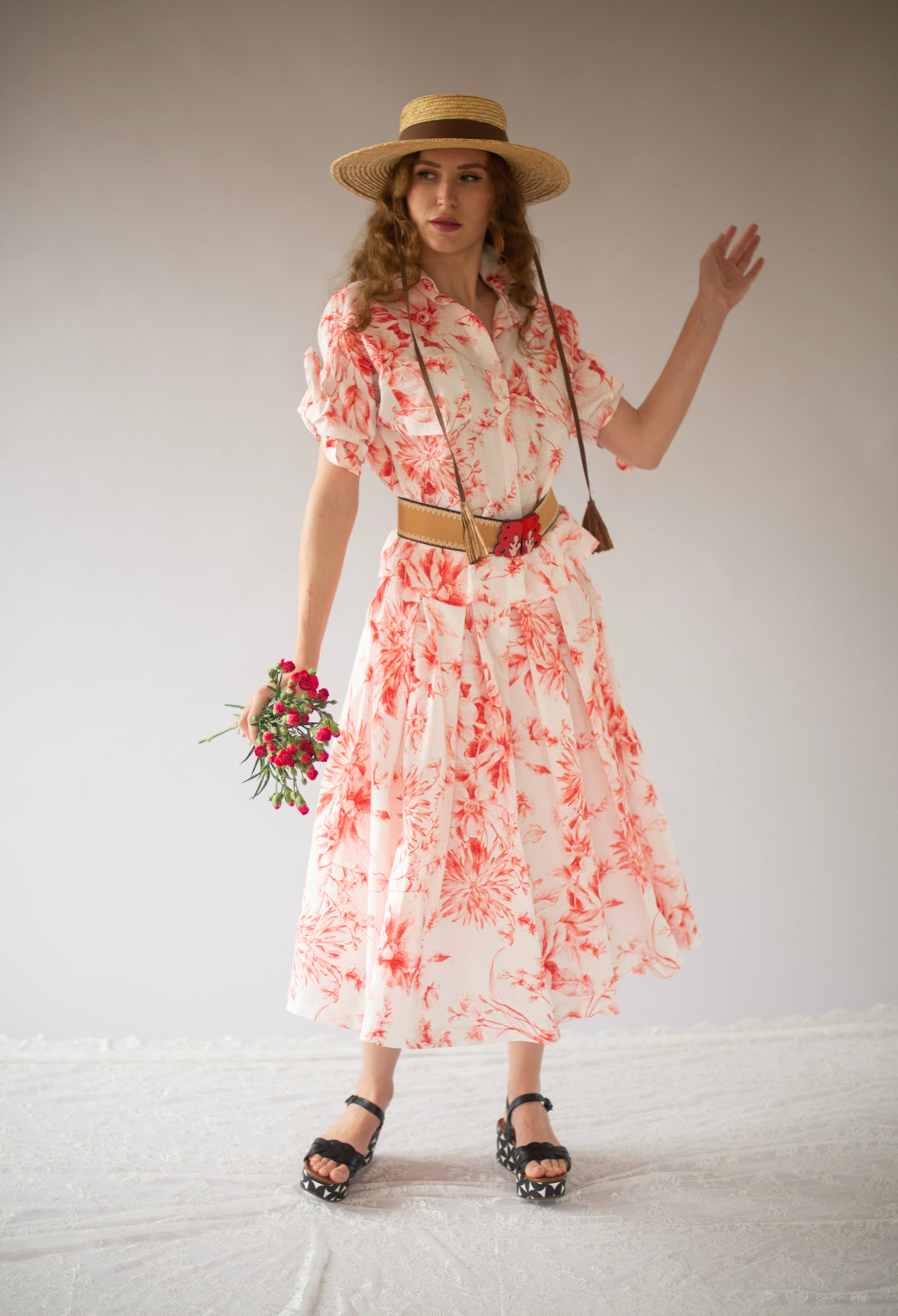 Iris Skirt in Rosso