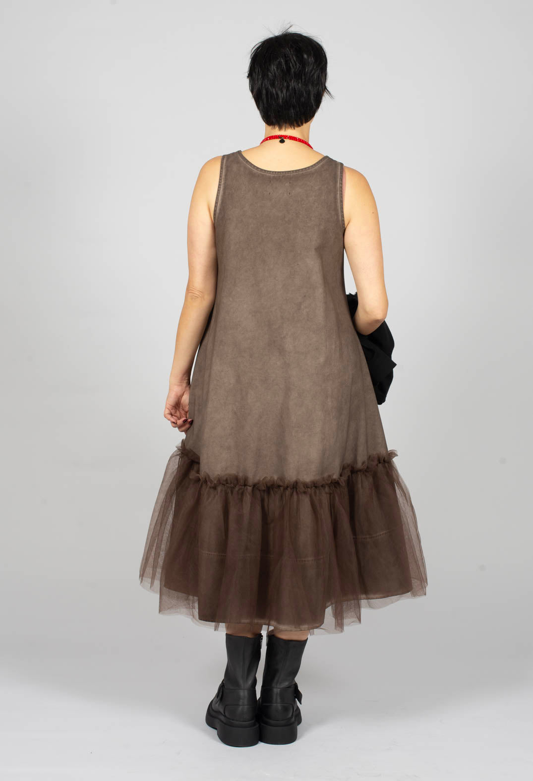 Mesh Dress in Chocolate