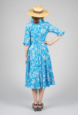 Ninni Dress in Turchese-Panna
