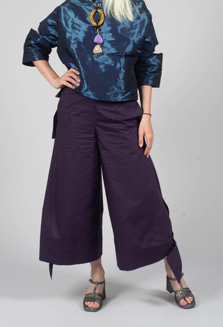 Tie Bottom Trouser in Mauve