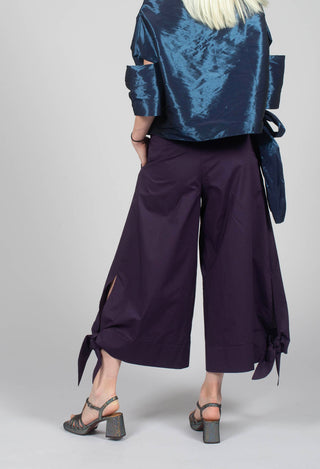 Tie Bottom Trouser in Mauve