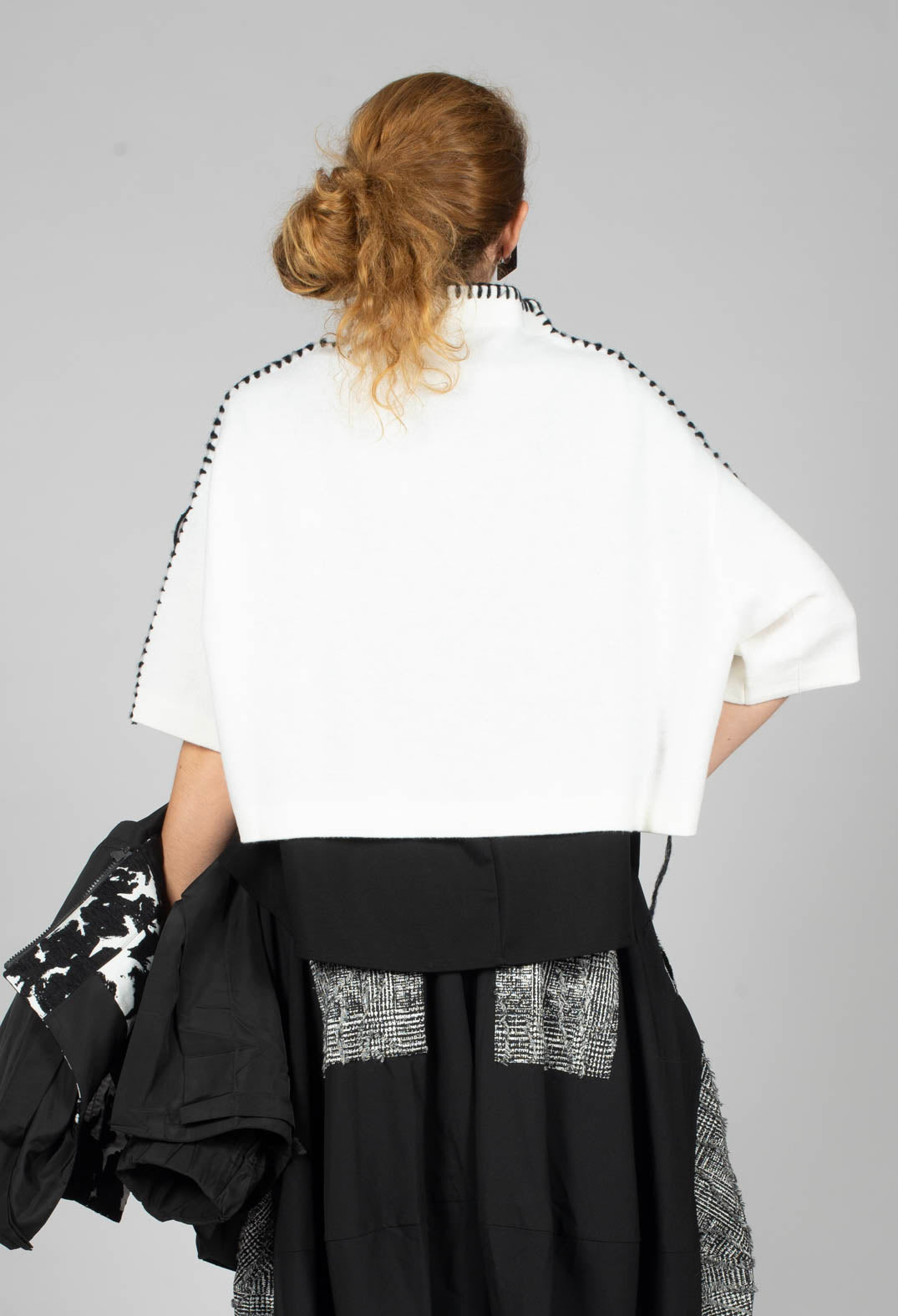 Stitch Detail Jumper in White